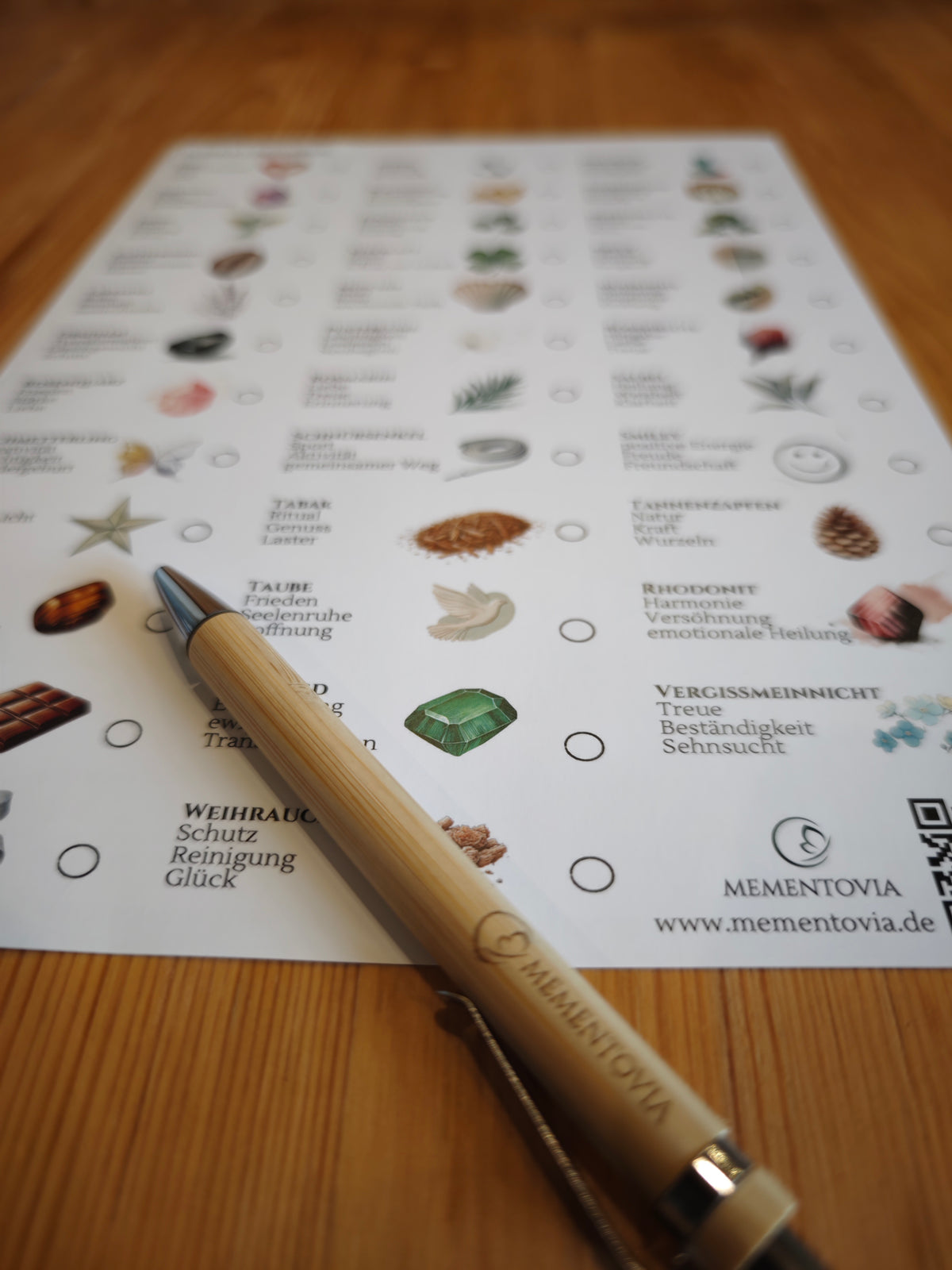Bild des Bestellformulars von MEMENTOVIA