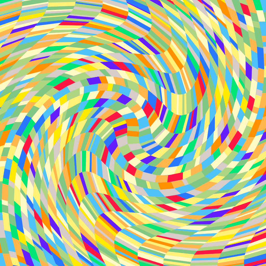 Abstraktes Seelenbild 'Bars' von MementoVia: Dynamische, bunte Farbstrahlen in Rotation. Generative Kunst zur Visualisierung von Energie und komplexen Gefühlen in der modernen Trauerbewältigung.